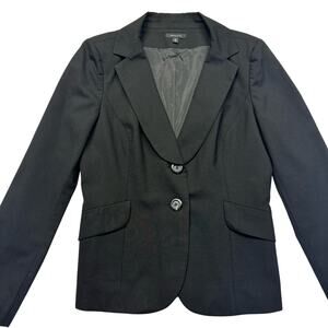 Semantiks Fitted Wool Dressy Holiday Career Work Lined Jacket Black Women 10